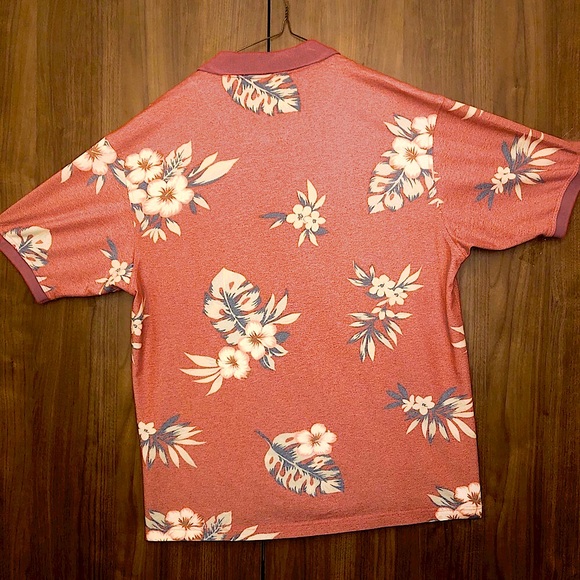 Paradise Blue Men’s polo Hawaiian Cotton blend - Picture 3 of 5